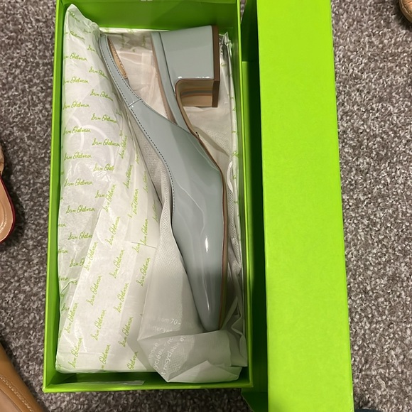 Sam Edelman Baby Blue Square Toe Heel - Picture 3 of 4